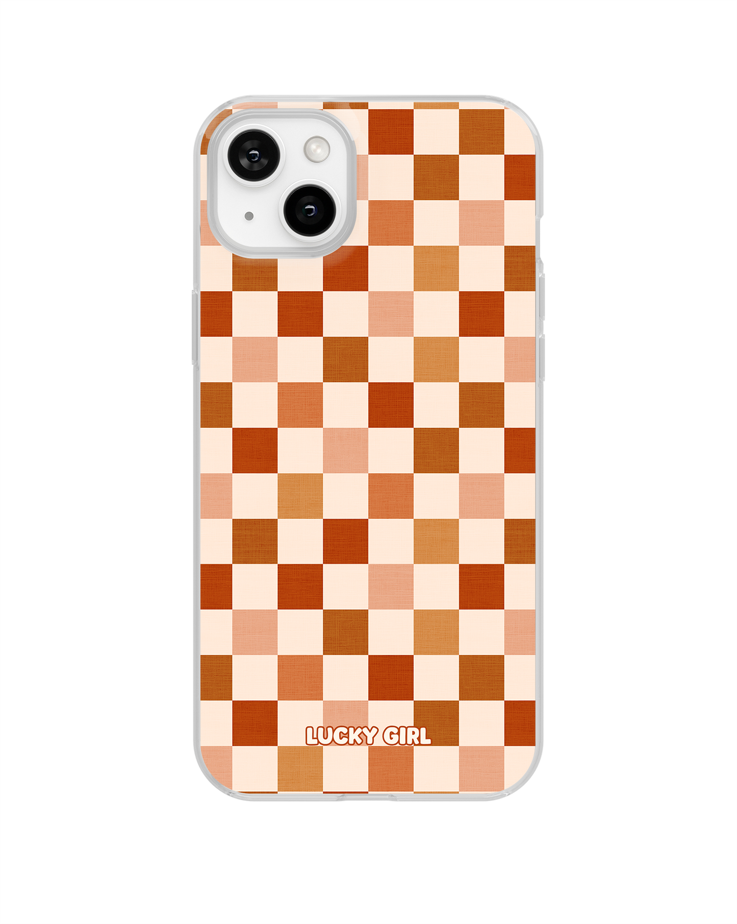 Autumn Check Clear Case Insert iPhone 15