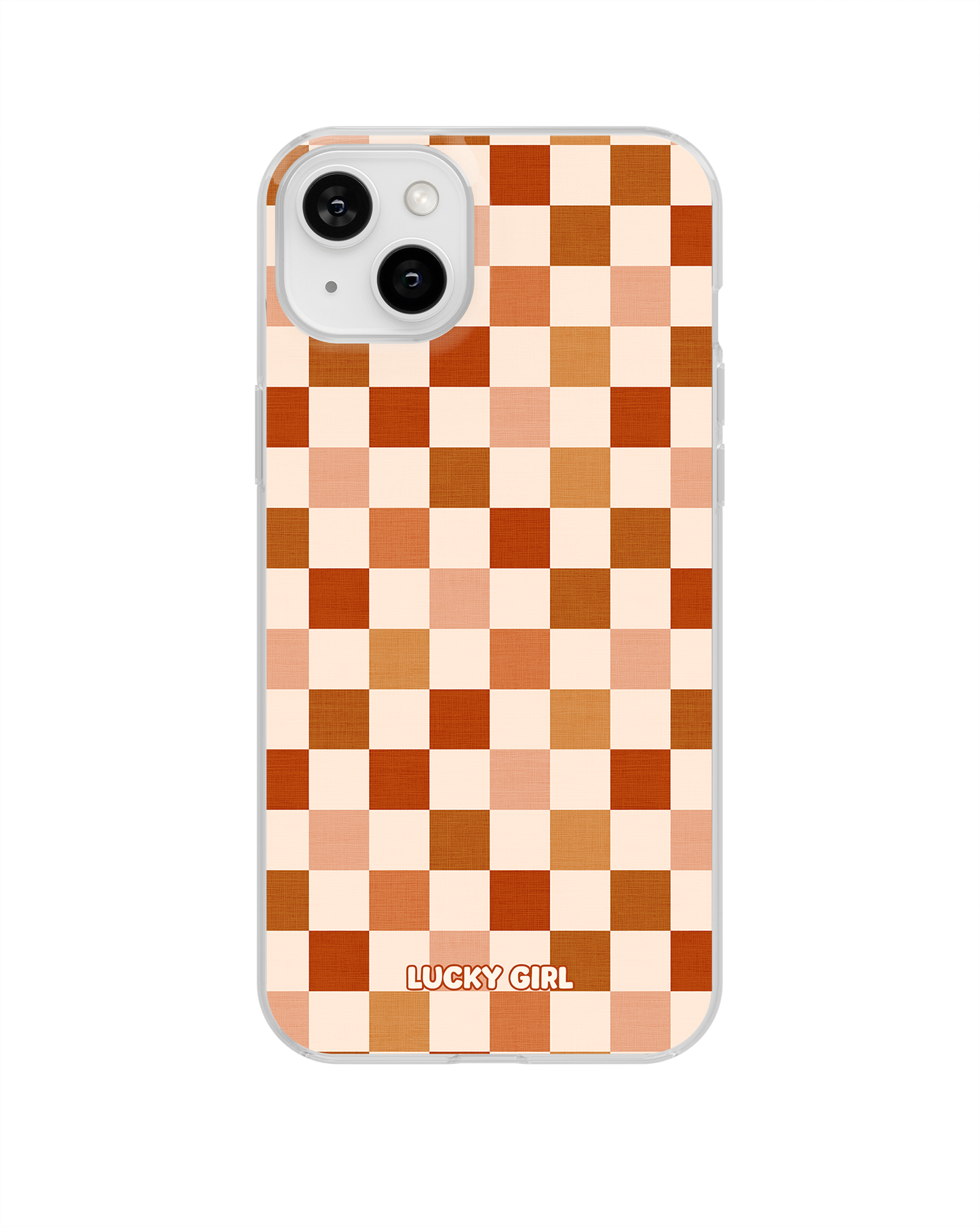 Autumn Check Clear Case Insert iPhone 14 Plus/15 Plus