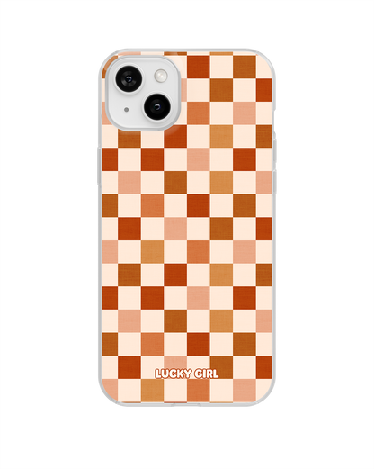 Autumn Check Clear Case Insert iPhone 14 Plus/15 Plus