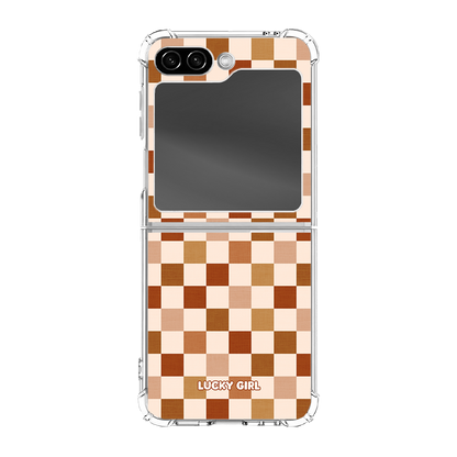 Autumn Check Clear Case Insert Galaxy Z Flip 6/7 FE