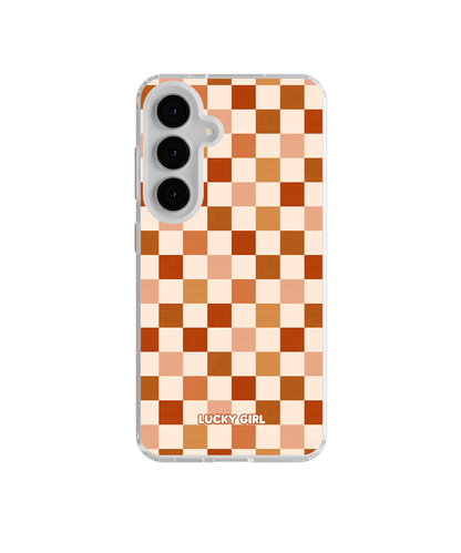 Autumn Check Clear Case Insert Galaxy S24/S25
