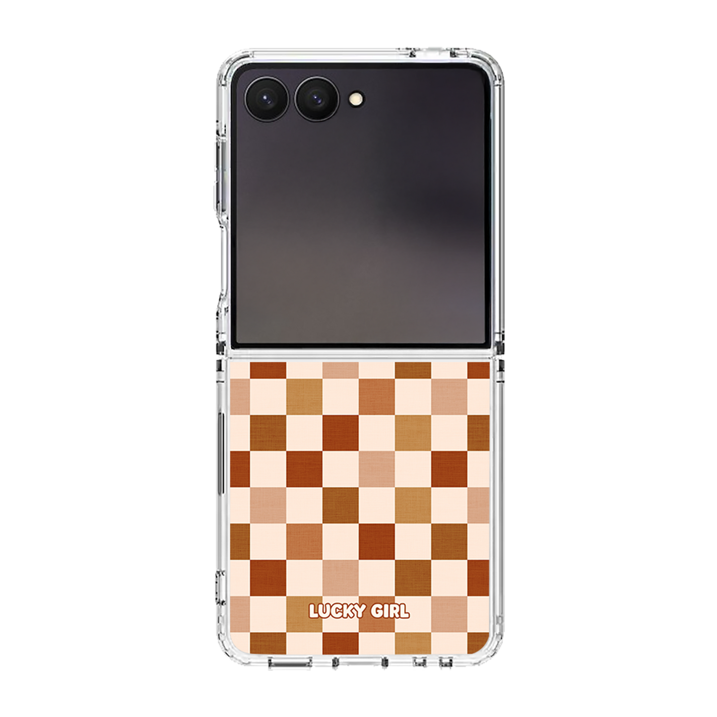 Autumn Check Clear Case Insert Galaxy Z Flip 7