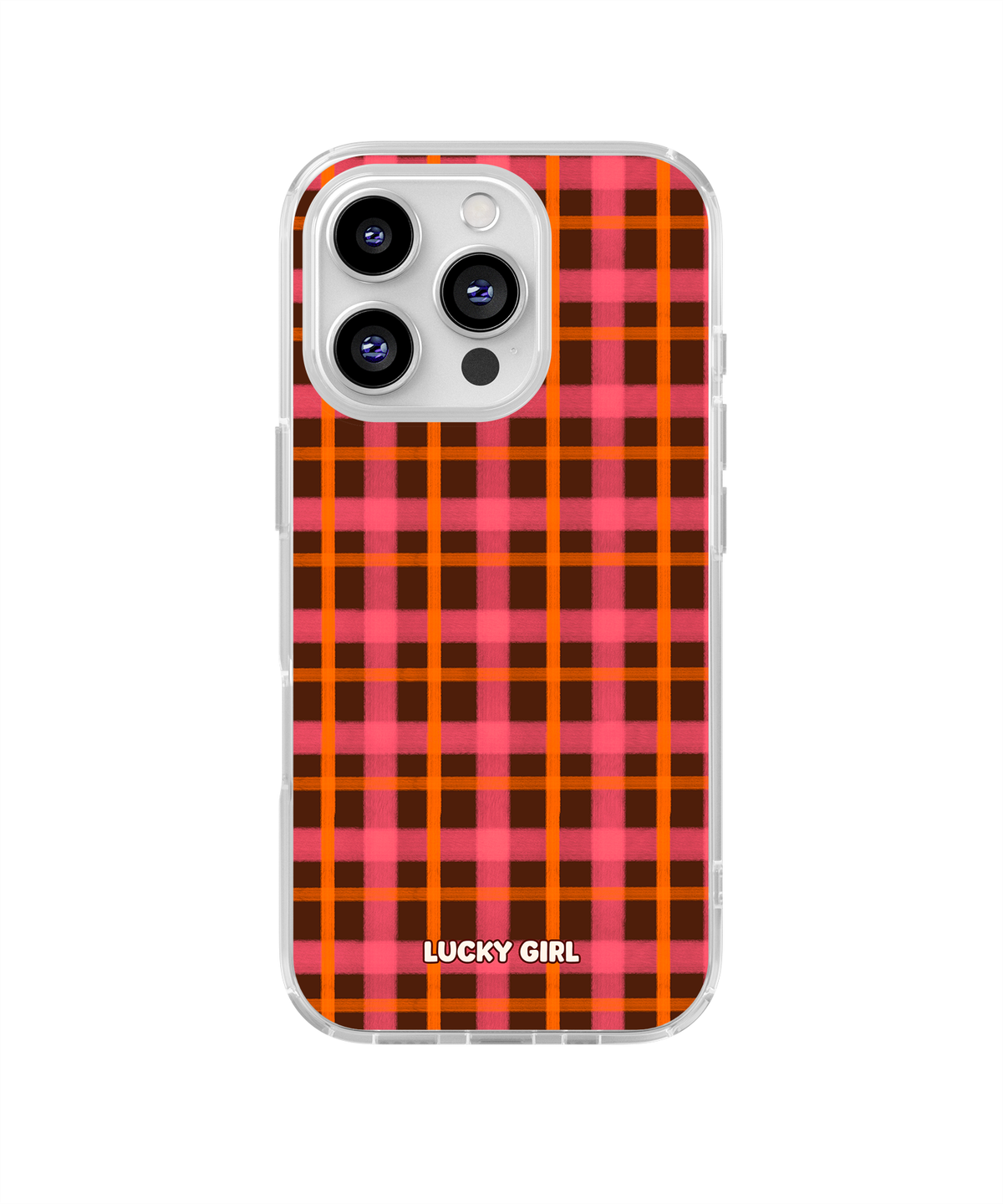 Autumn Glow Plaid Clear Case Insert iPhone 14 Pro