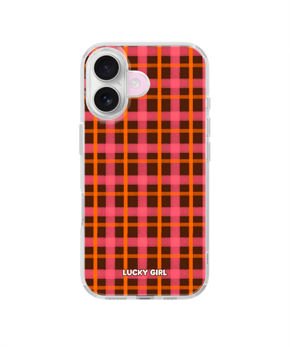 Autumn Glow Plaid Clear Case Insert iPhone 17