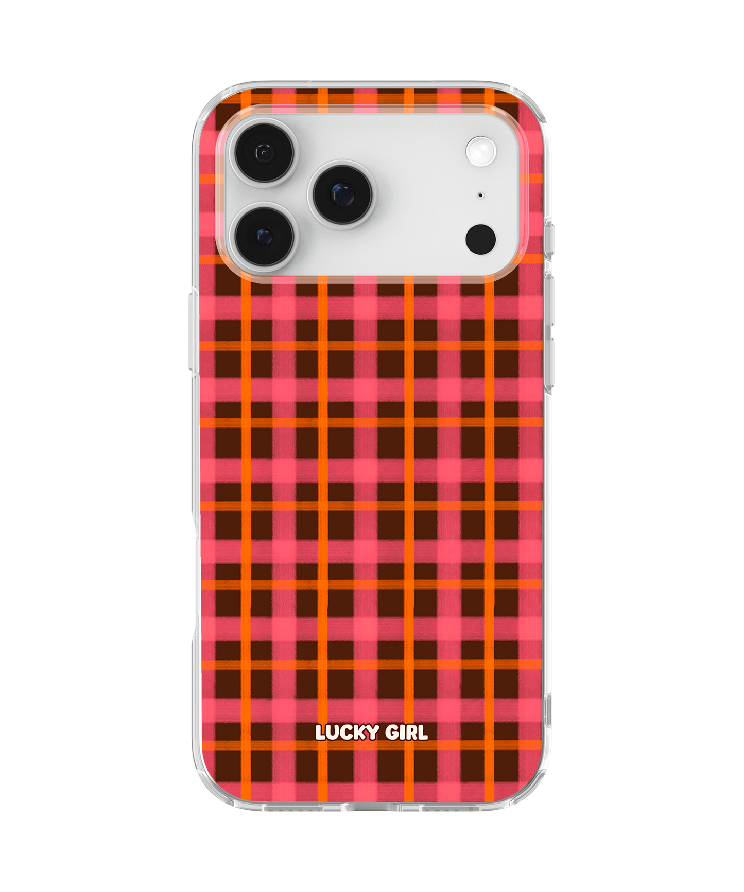 Autumn Glow Plaid Clear Case Insert iPhone 17 Pro Max