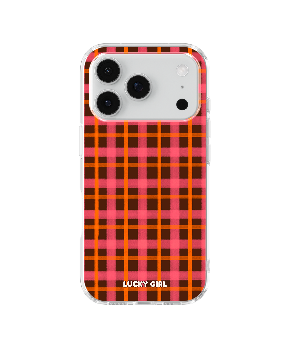 Autumn Glow Plaid Clear Case Insert iPhone 17 Pro