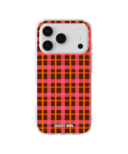 Autumn Glow Plaid Clear Case Insert iPhone 17 Pro