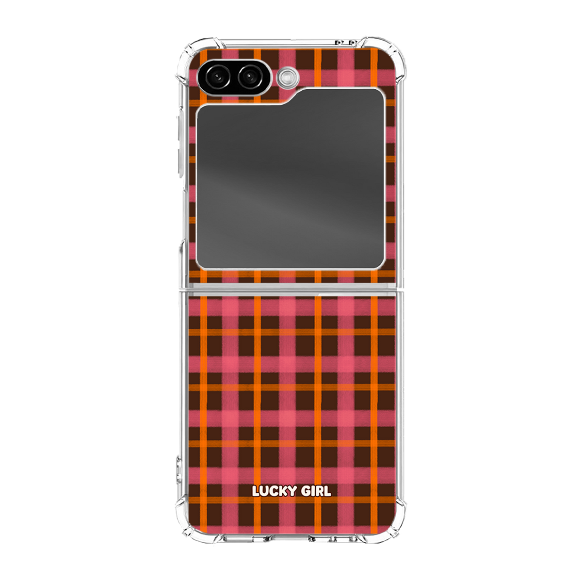 Autumn Glow Plaid Clear Case Insert Galaxy Z Flip 6/7 FE