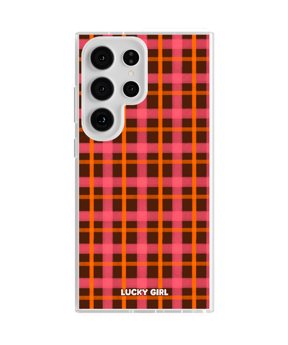 Autumn Glow Plaid Clear Case Insert Galaxy S24 Ultra