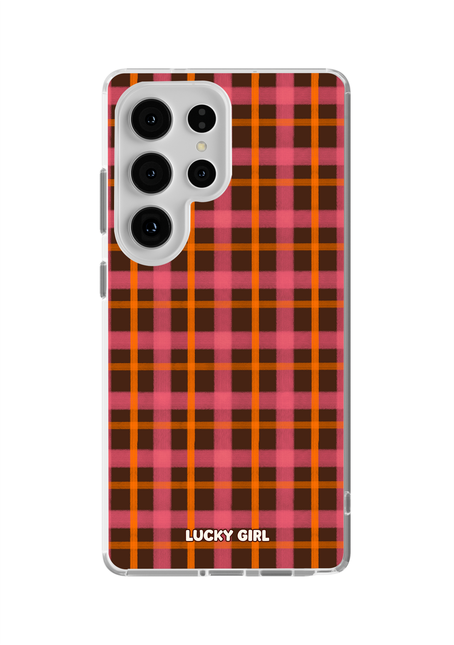 Autumn Glow Plaid Clear Case Insert Galaxy S25 Ultra