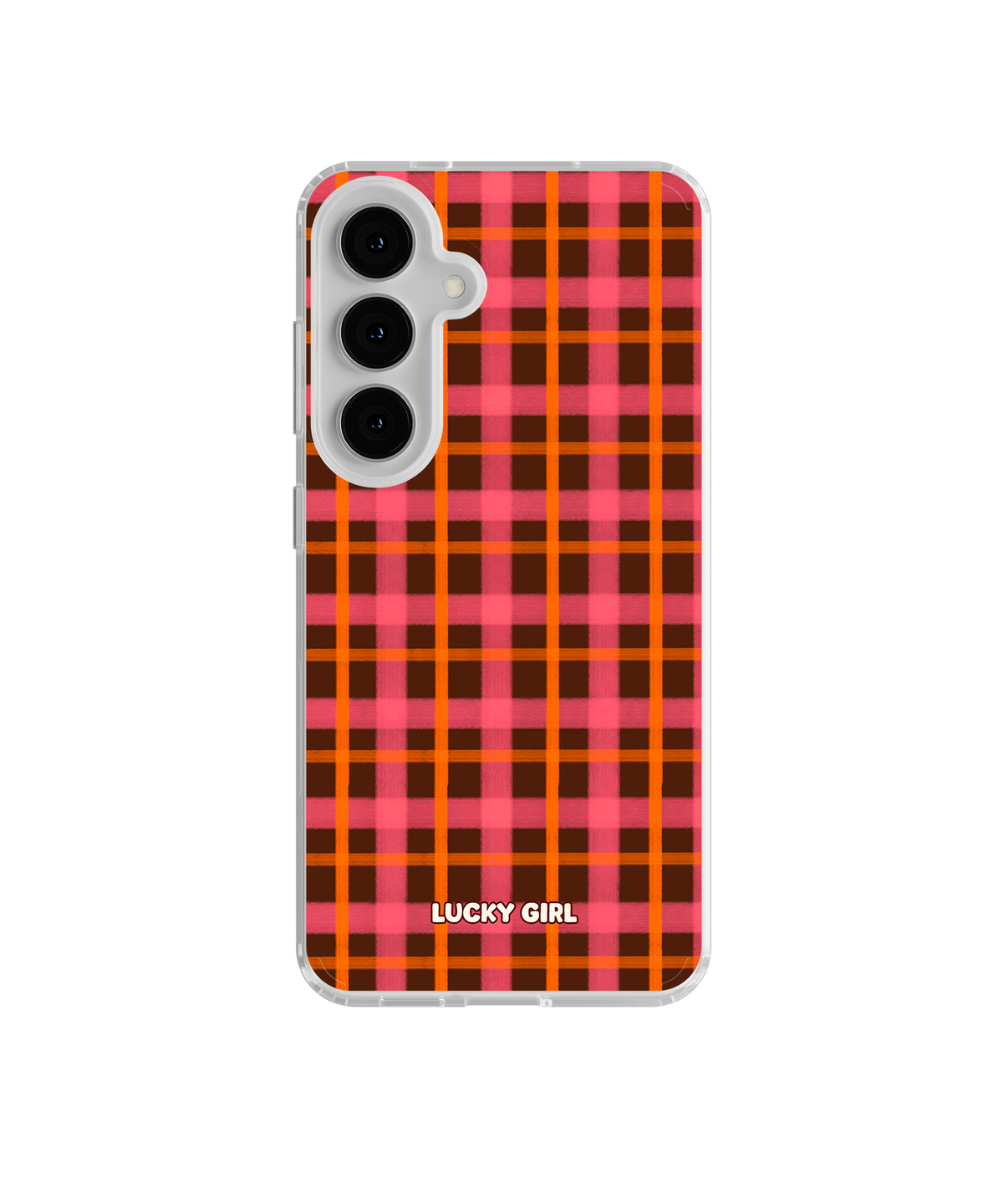 Autumn Glow Plaid Clear Case Insert Galaxy S26