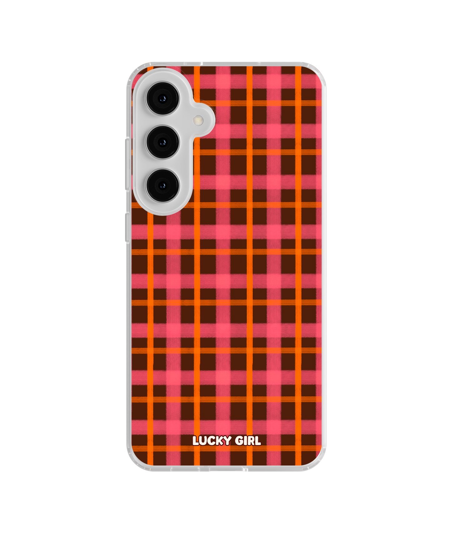 Autumn Glow Plaid Clear Case Insert Galaxy S26 Plus