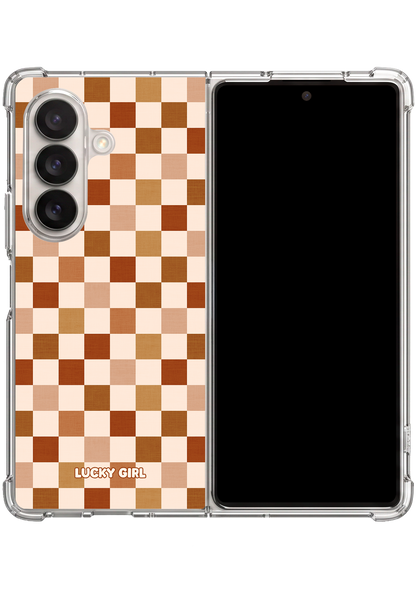 Autumn Check Clear Case Insert Galaxy Z Fold 7