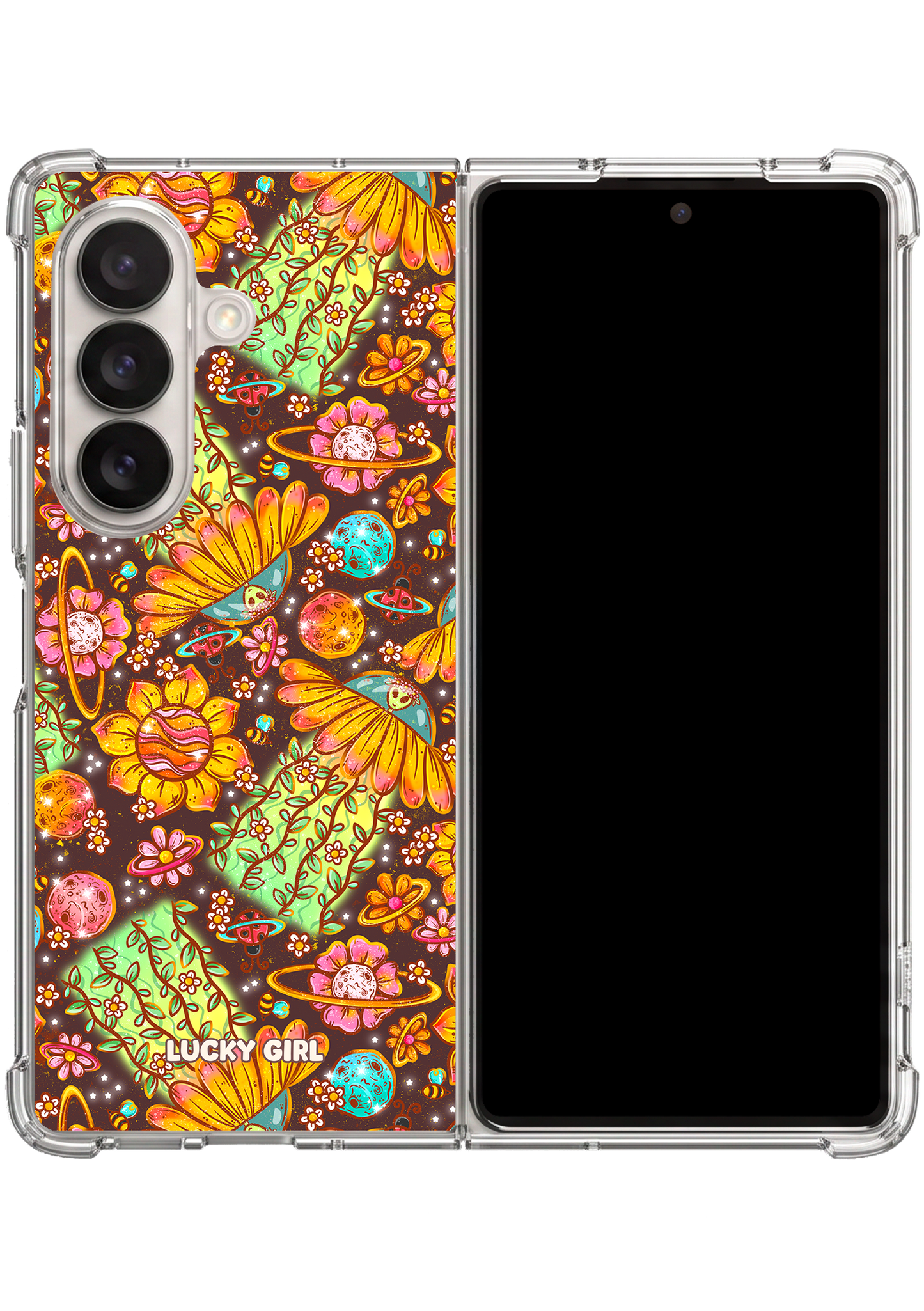 Beam Me Up Blossoms Clear Case Insert Galaxy Z Fold 7