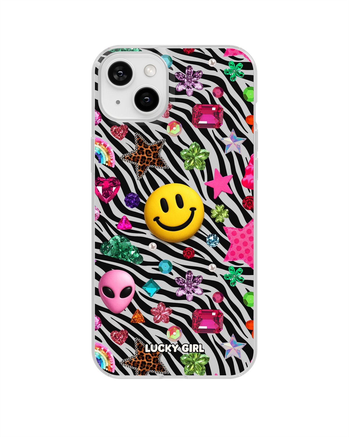 Bedazzling Clear Case Insert iPhone 14 Plus/15 Plus