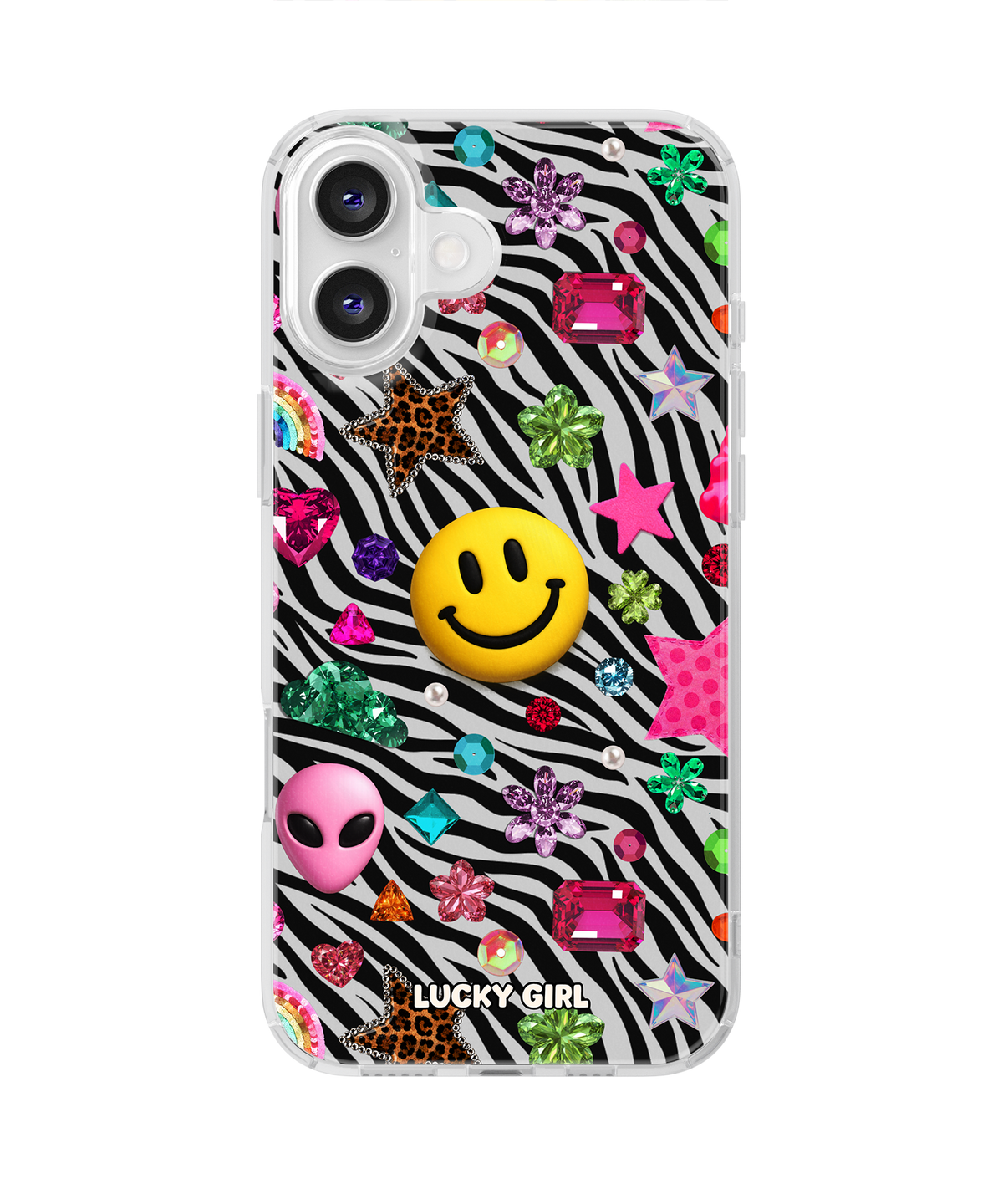 Bedazzling Clear Case Insert iPhone 16 Plus