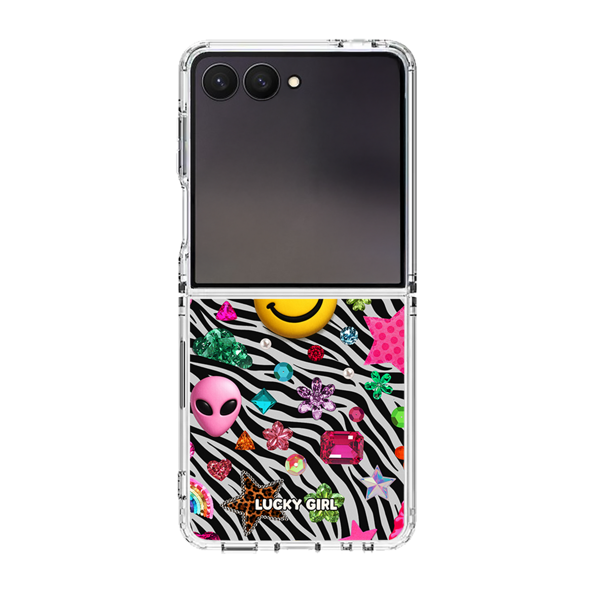 Bedazzling Clear Case Insert Galaxy Z Flip 7 / 8