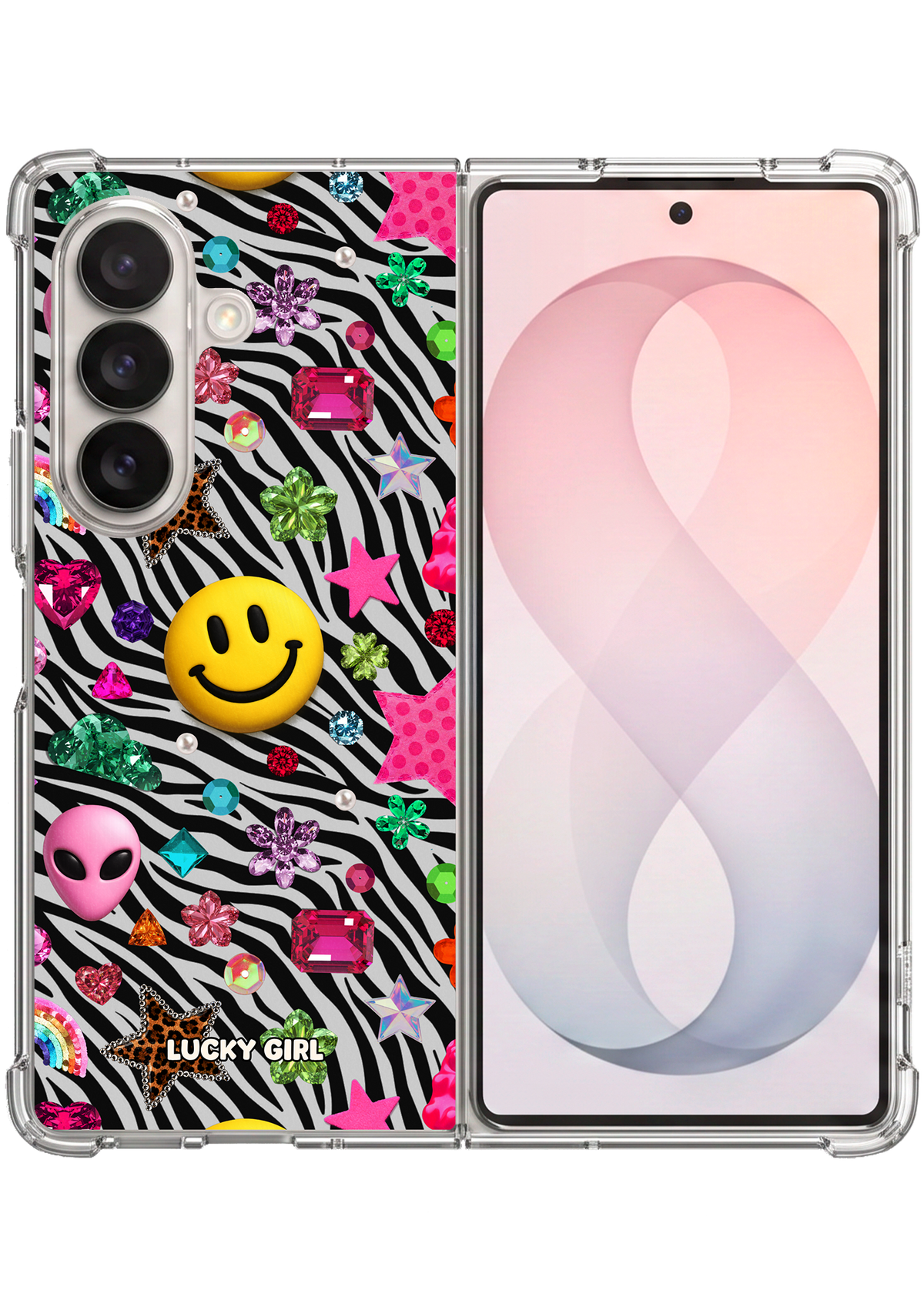 Bedazzling Clear Case Insert Galaxy Z Fold 7 / 8 Ultra