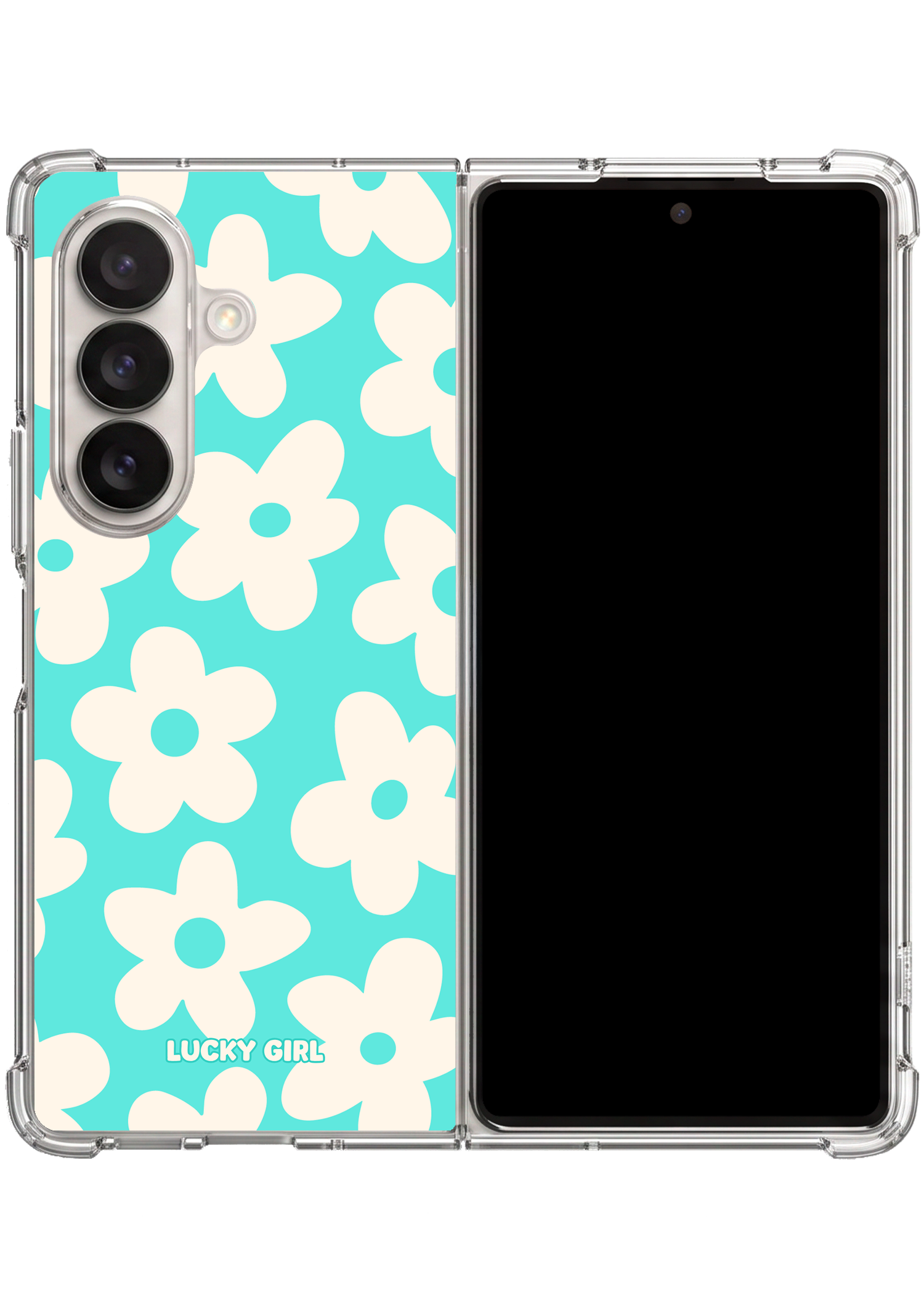 Bermuda Big Blooms Clear Case Insert Galaxy Z Fold 7