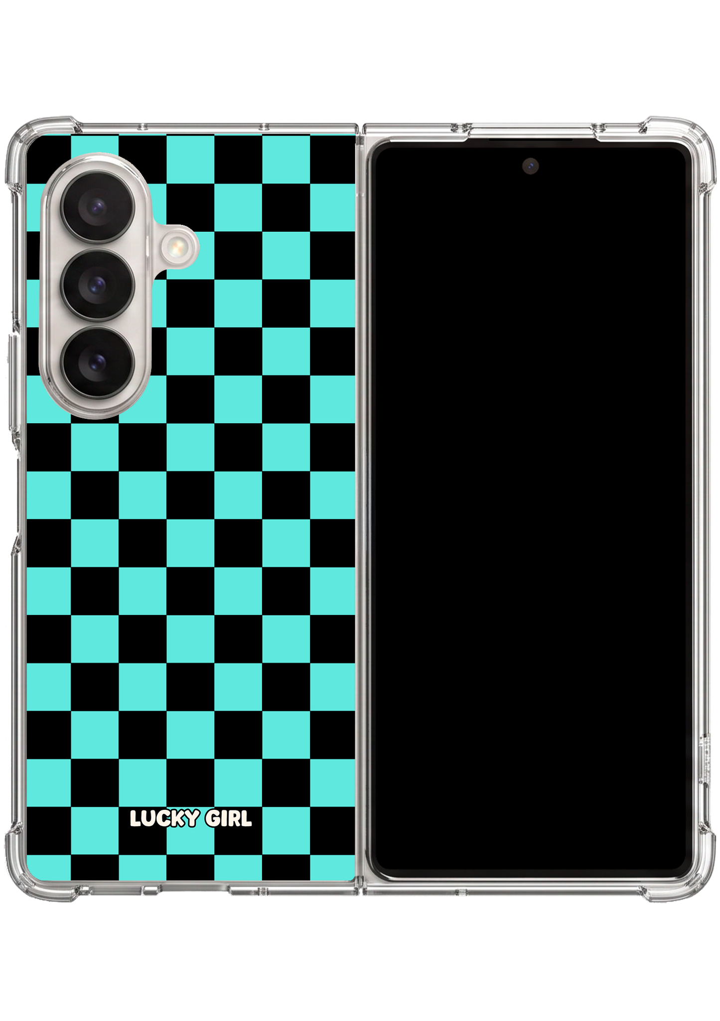 Bermuda Checkers Clear Case Insert Galaxy Z Fold 7