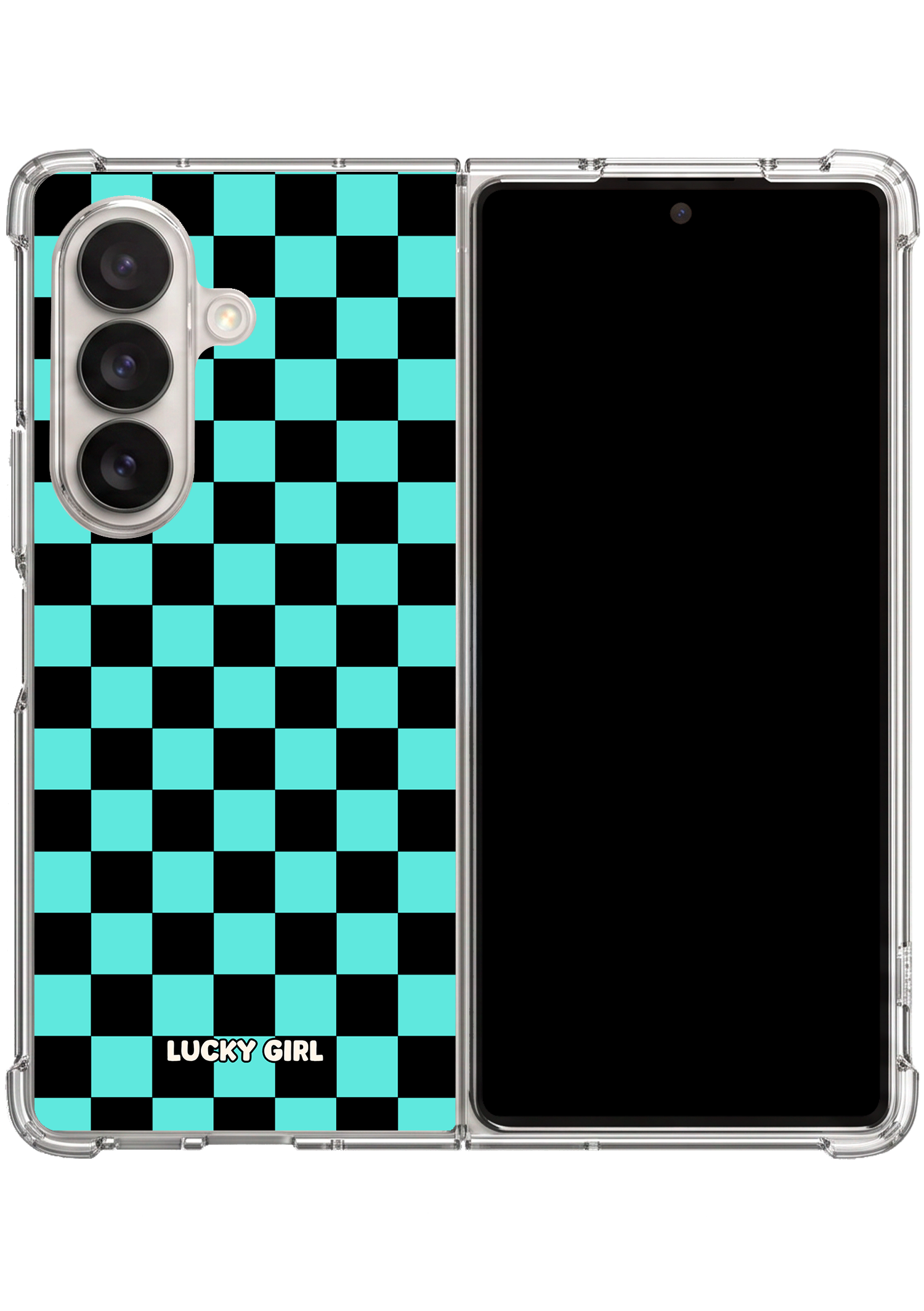 Bermuda Checkers Clear Case Insert Galaxy Z Fold 7