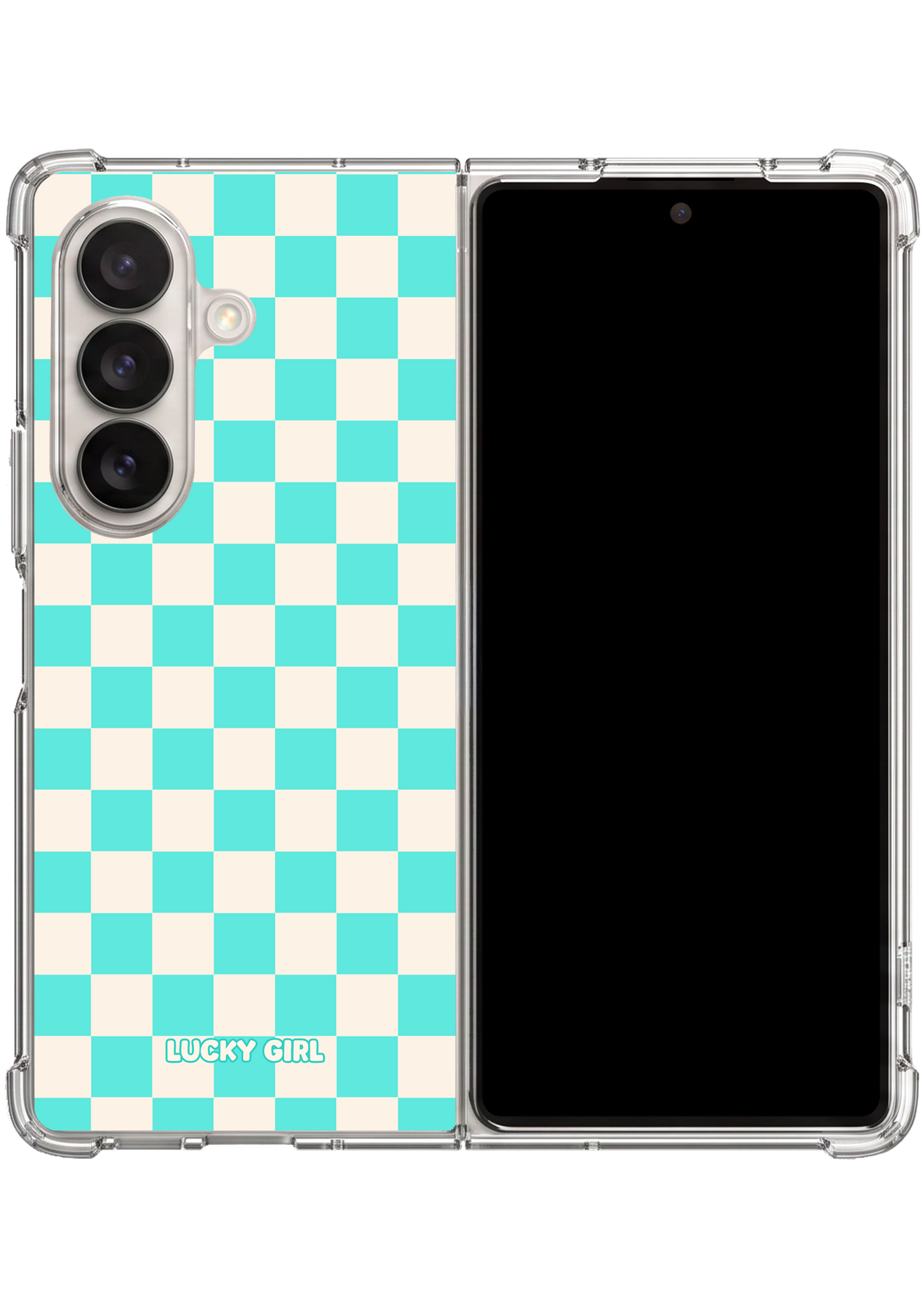 Bermuda Checkers II Clear Case Insert Galaxy Z Fold 7