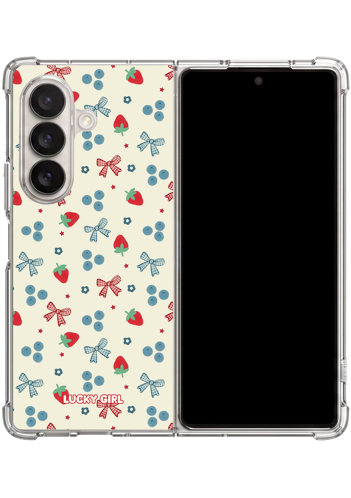 Berries & Bows Clear Case Insert Galaxy Z Fold 7