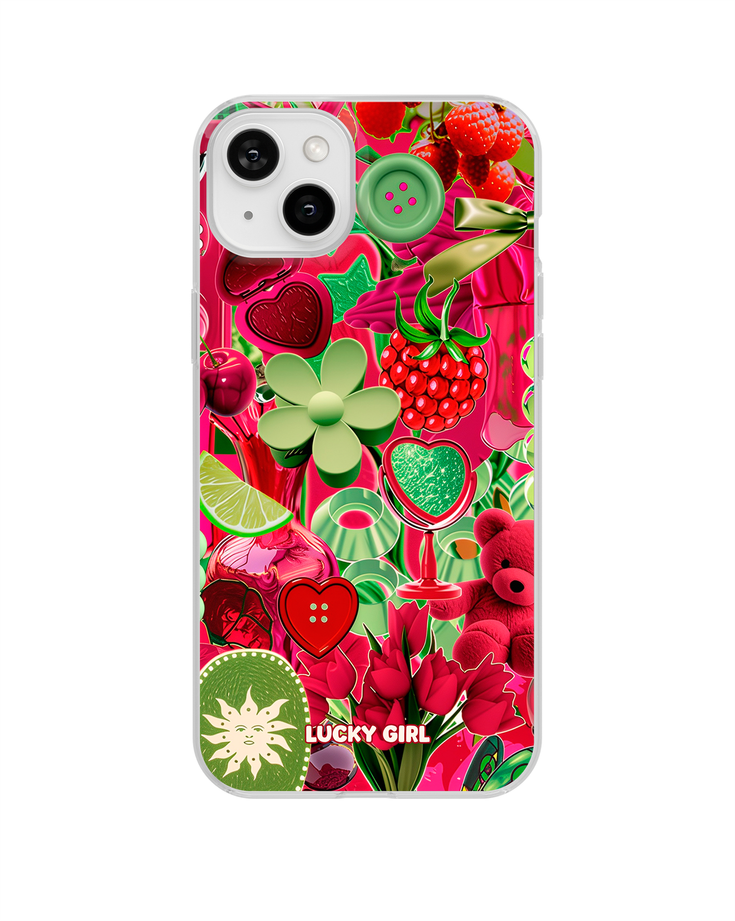 Berry Limeade Clear Case Insert iPhone 14 Plus/15 Plus