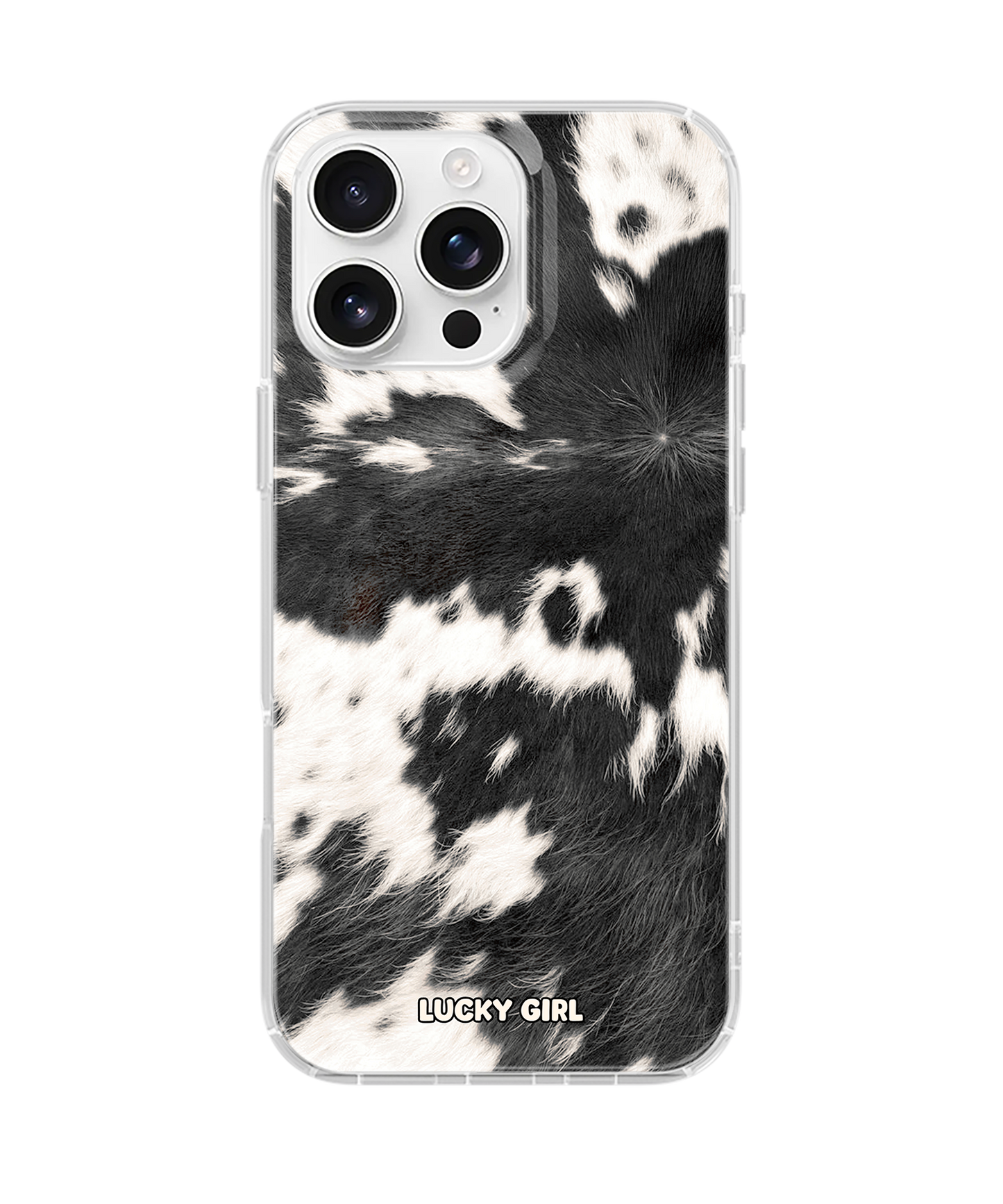 Black Cowhide Clear Case Insert iPhone 14 Pro Max