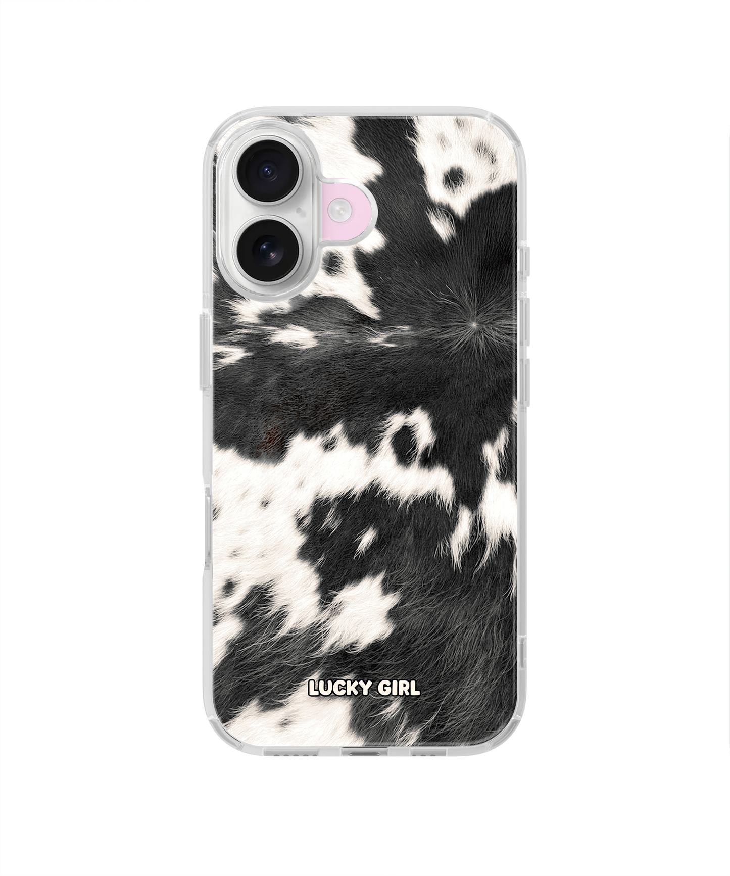 Black Cowhide Clear Case Insert iPhone 16