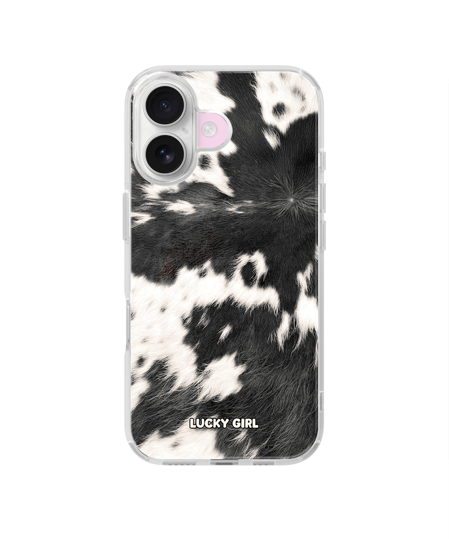 Black Cowhide Clear Case Insert iPhone 17