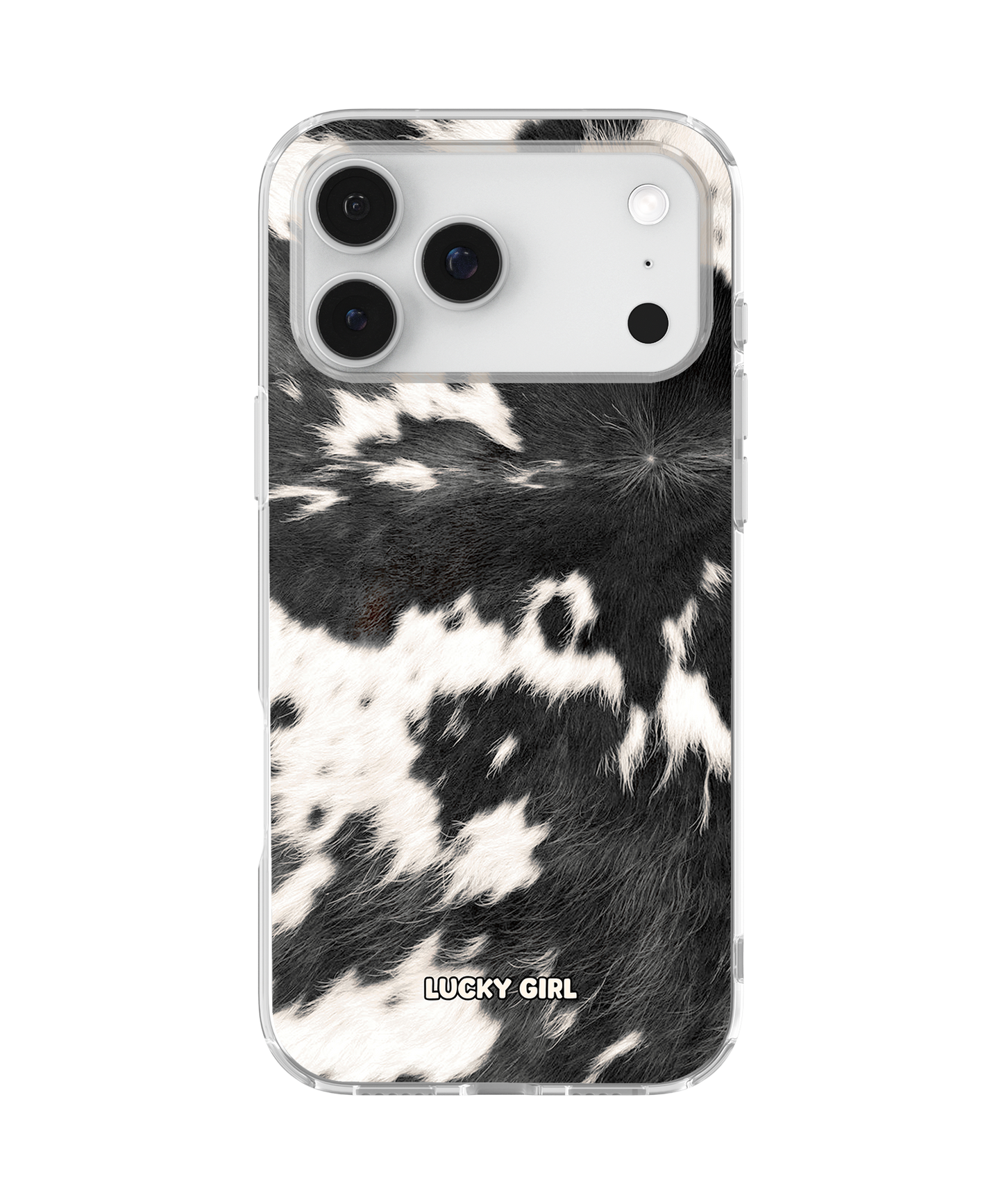 Black Cowhide Clear Case Insert iPhone 17 Pro Max