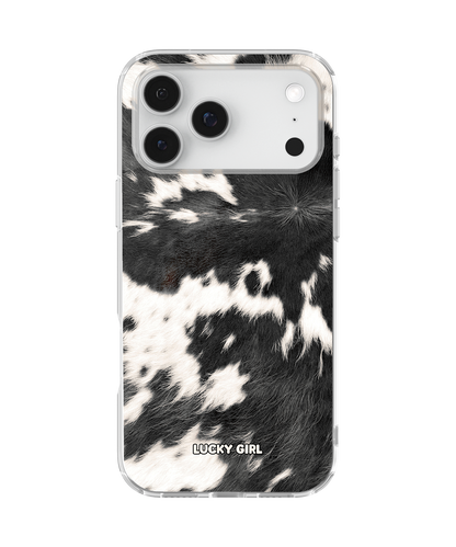 Black Cowhide Clear Case Insert iPhone 17 Pro Max