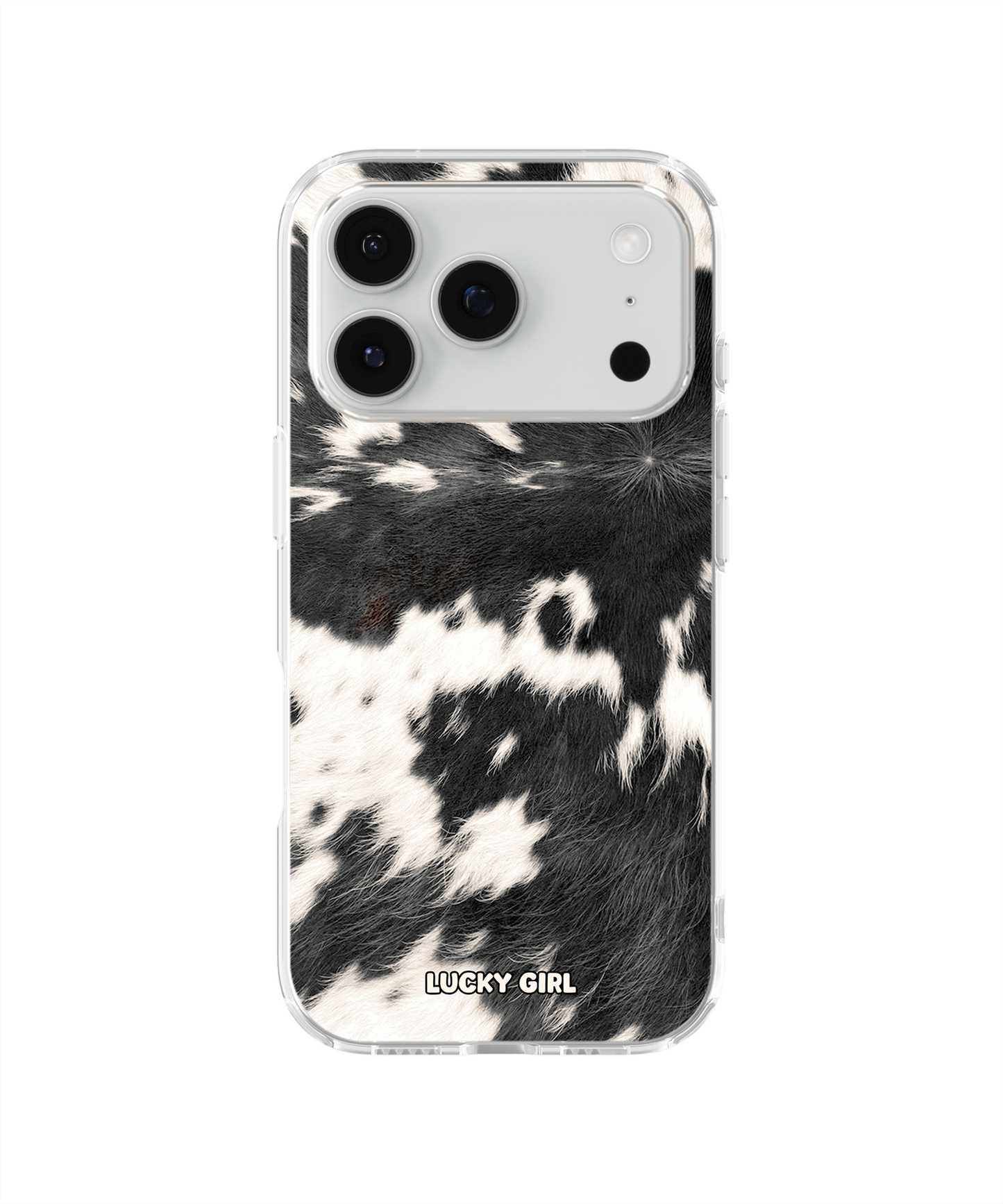 Black Cowhide Clear Case Insert iPhone 17 Pro