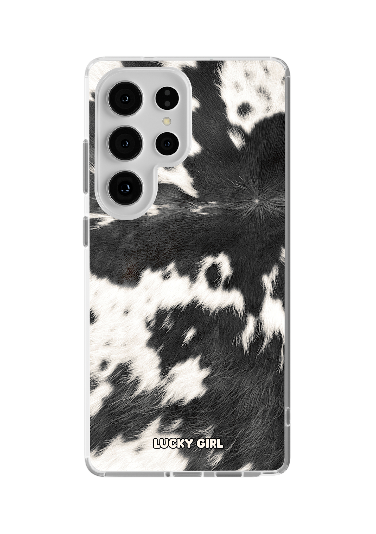 Black Cowhide Clear Case Insert Galaxy S26 Ultra