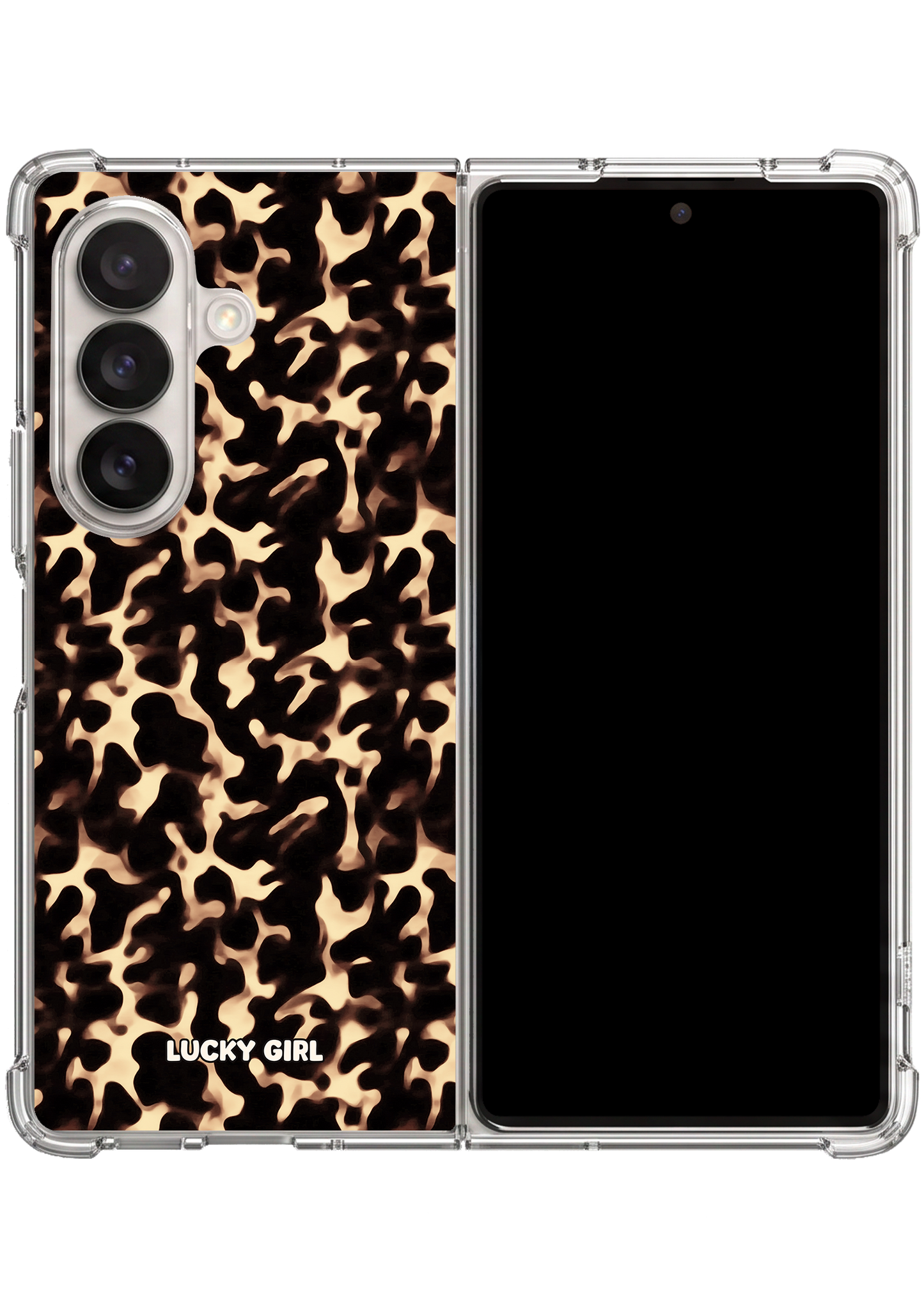 Blonde Tortoise Clear Case Insert Galaxy Z Fold 7