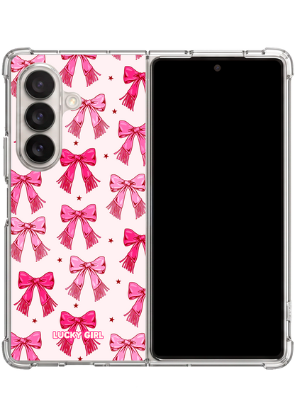 Blush Fringe Clear Case Insert Galaxy Z Fold 7