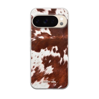 Brown Cowhide Clear Case Insert Pixel 10/10 Pro