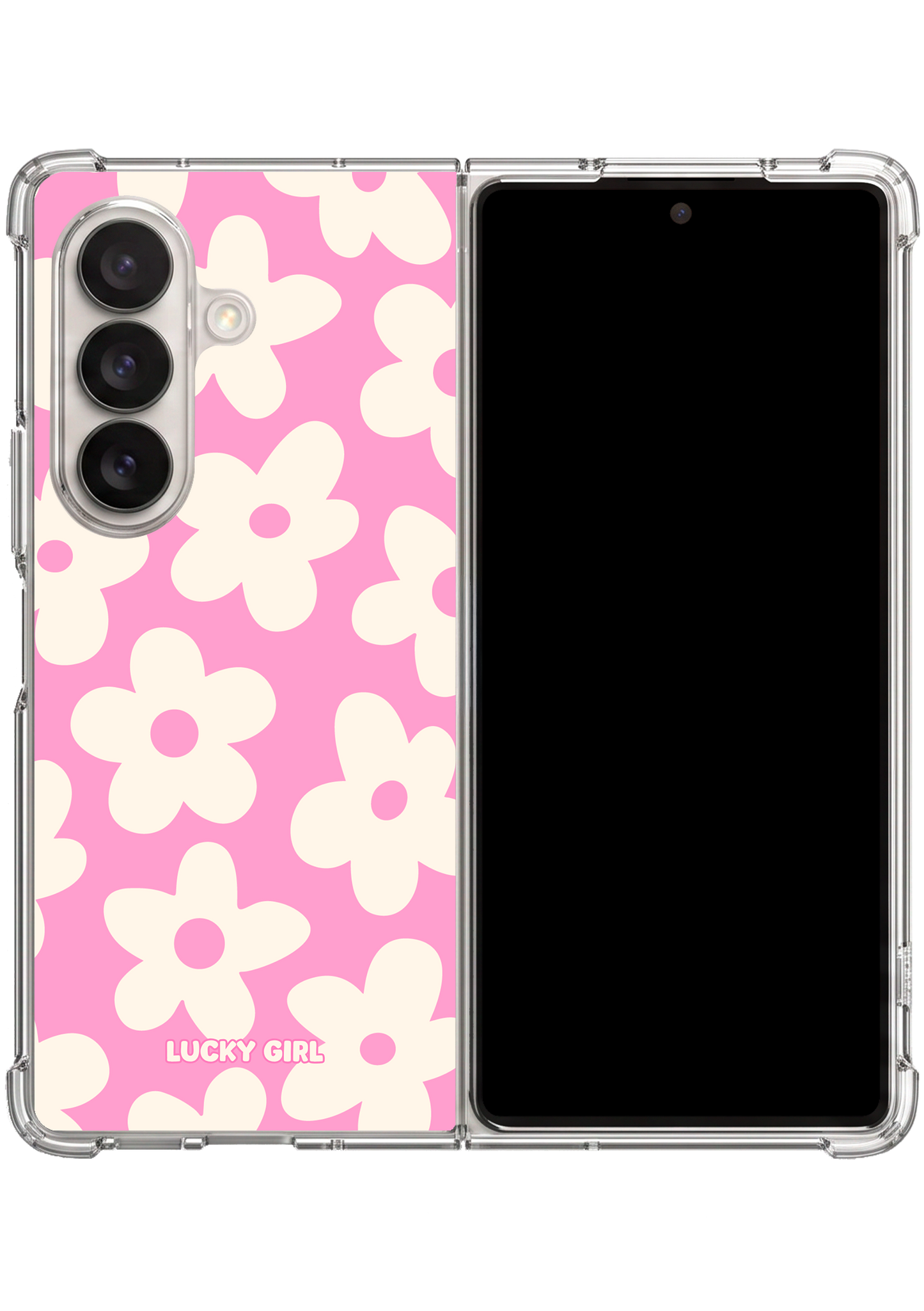 Bubblegum Big Blooms Clear Case Insert Galaxy Z Fold 7