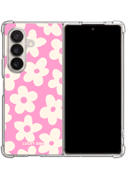 Bubblegum Big Blooms Clear Case Insert Galaxy Z Fold 7