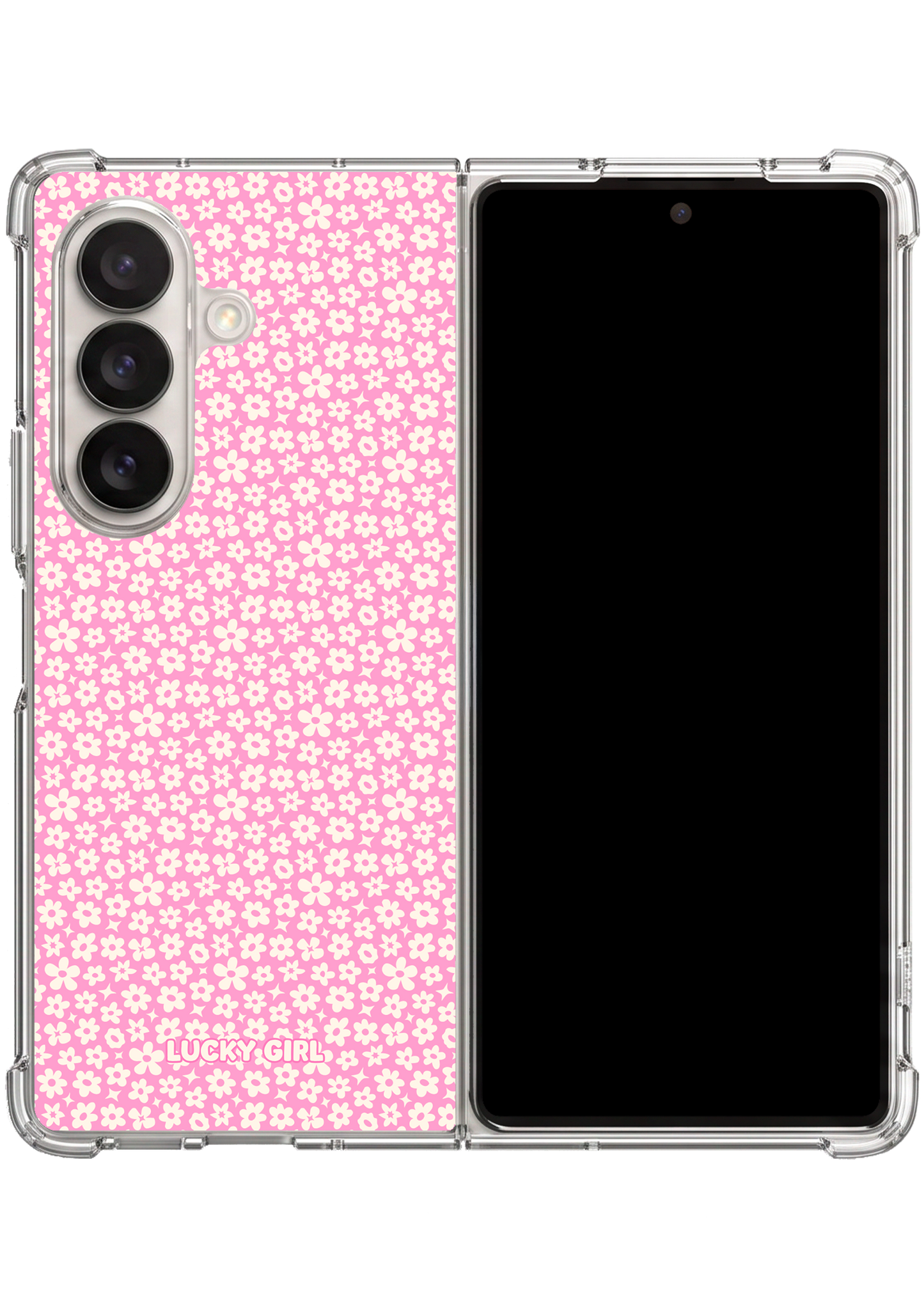 Bubblegum Little Blooms Clear Case Insert Galaxy Z Fold 7