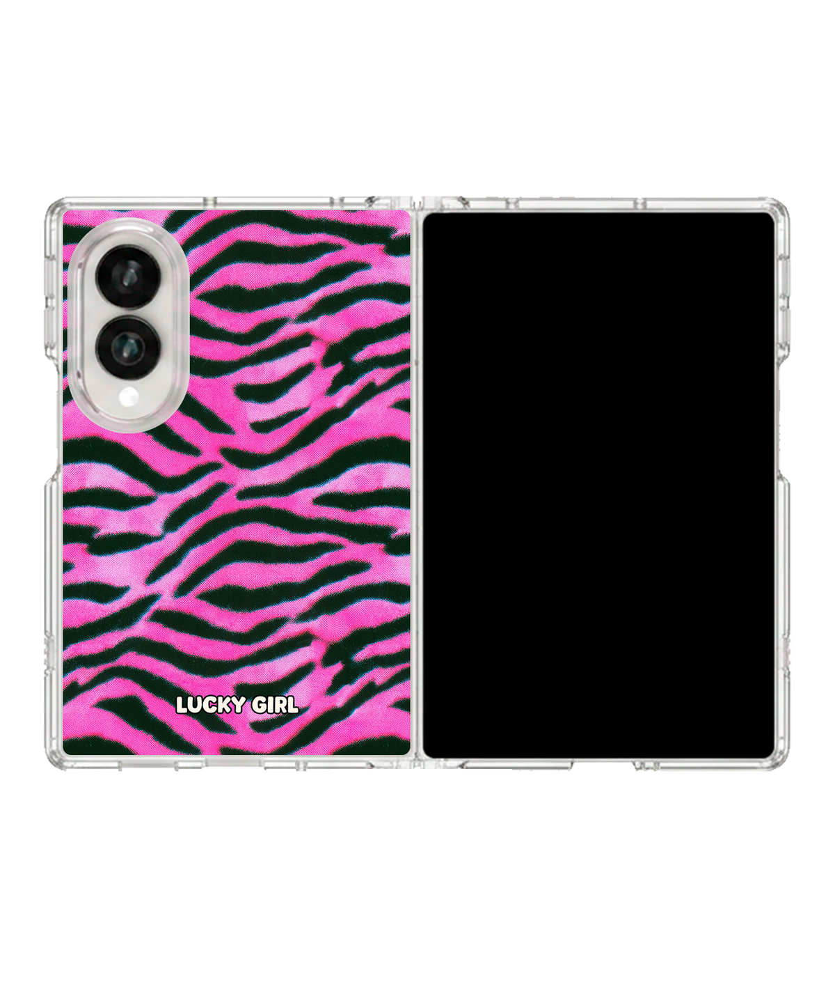 Candy Zebra Clear Case Insert Galaxy Z Fold 8 (wide)