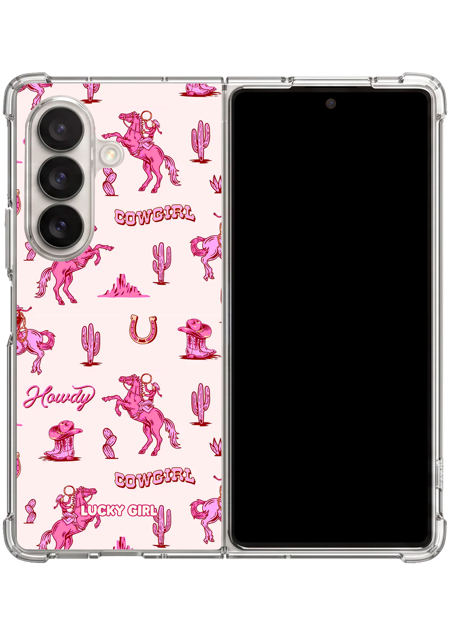 Classic Cowgirl Clear Case Insert Galaxy Z Fold 7