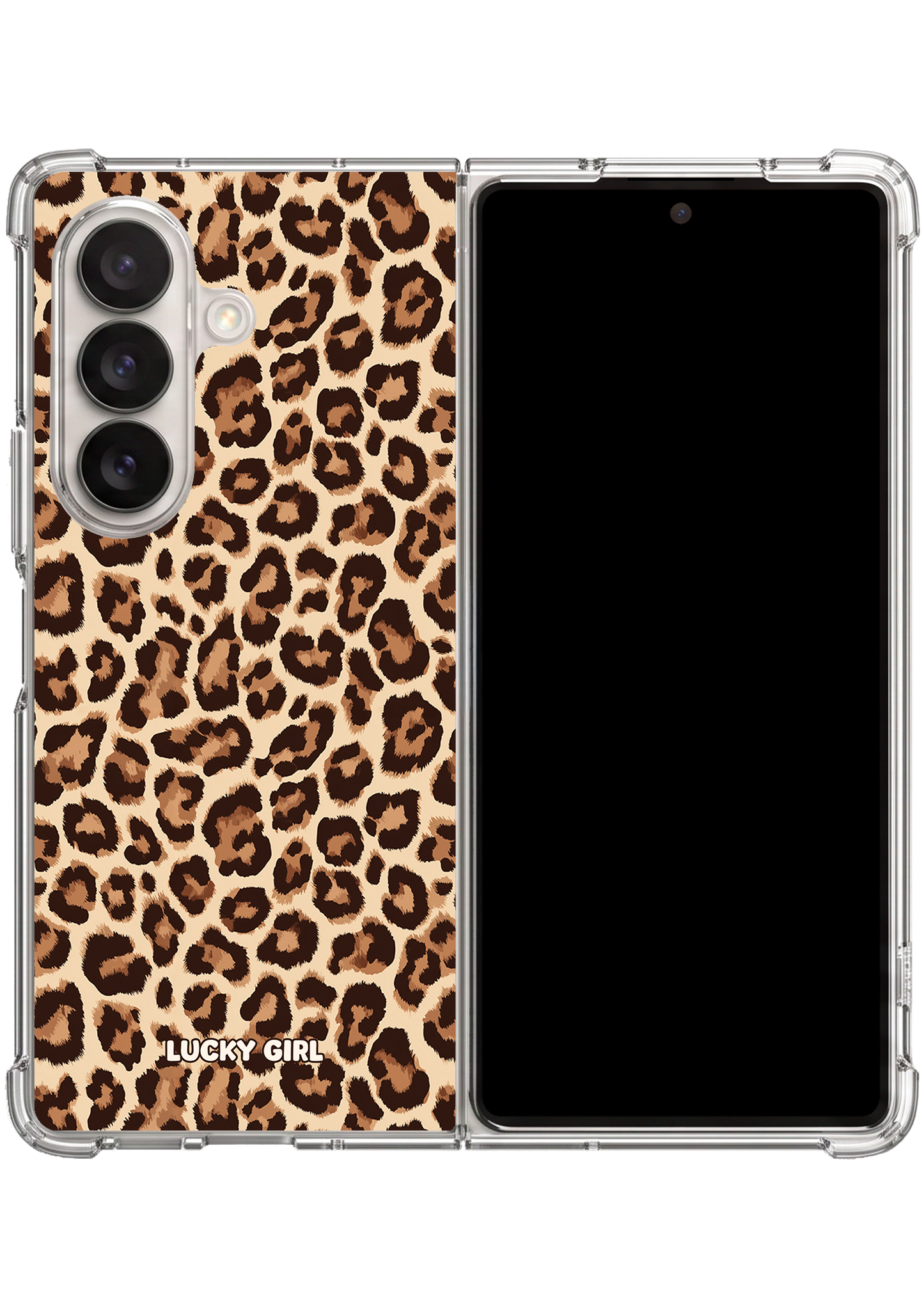 Classic Leopard Clear Case Insert Galaxy Z Fold 7