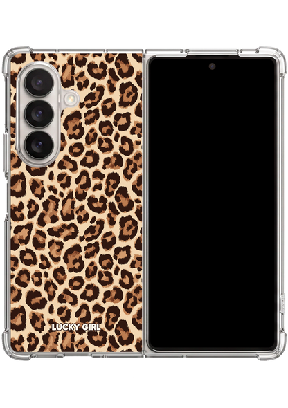 Classic Leopard Clear Case Insert Galaxy Z Fold 7