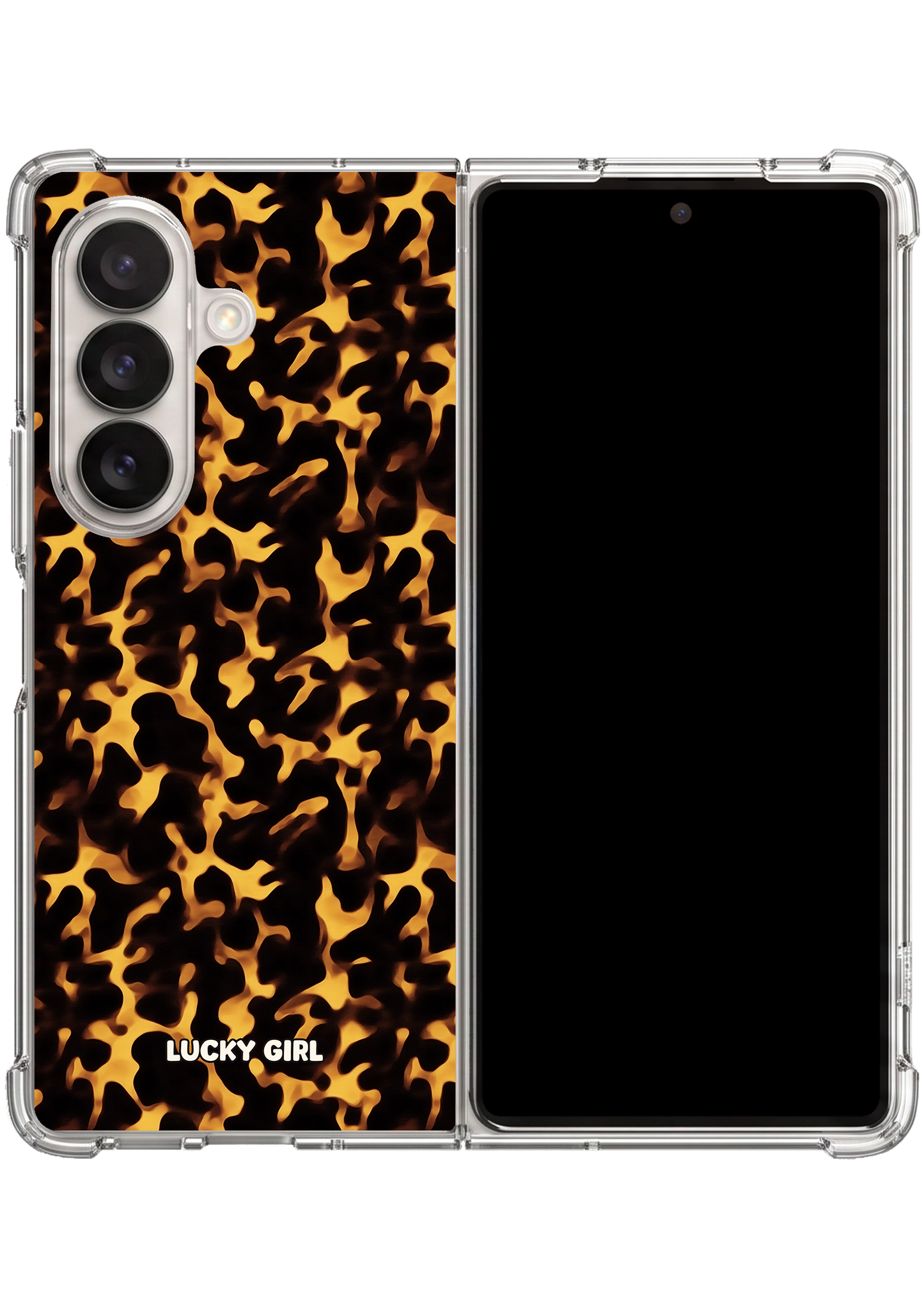 Classic Tortoise Clear Case Insert Galaxy Z Fold 7