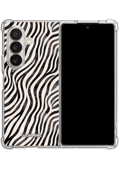 Classic Zebra Clear Case Insert Galaxy Z Fold 7