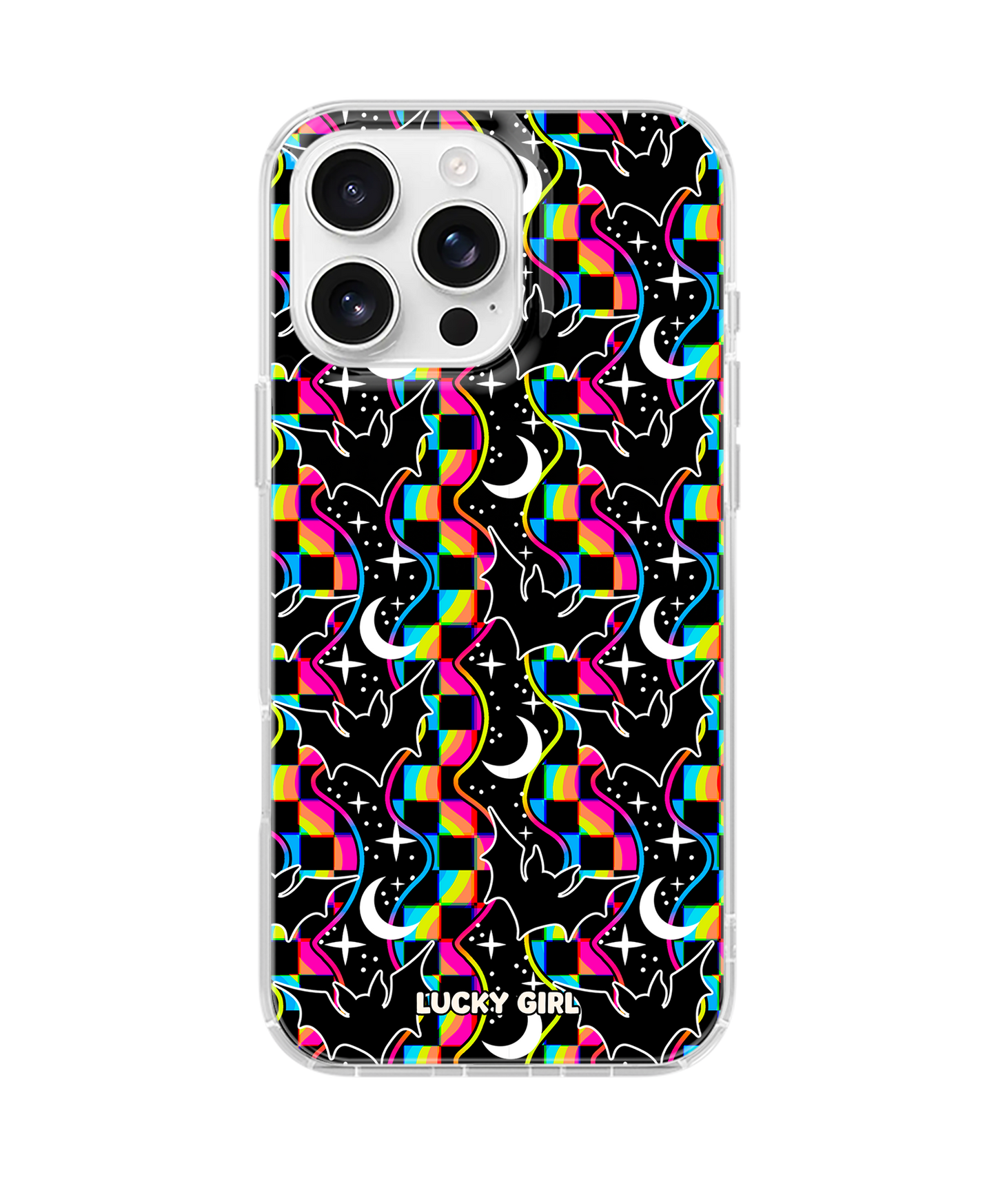 Cosmic Bats Clear Case Insert iPhone 15 Pro Max
