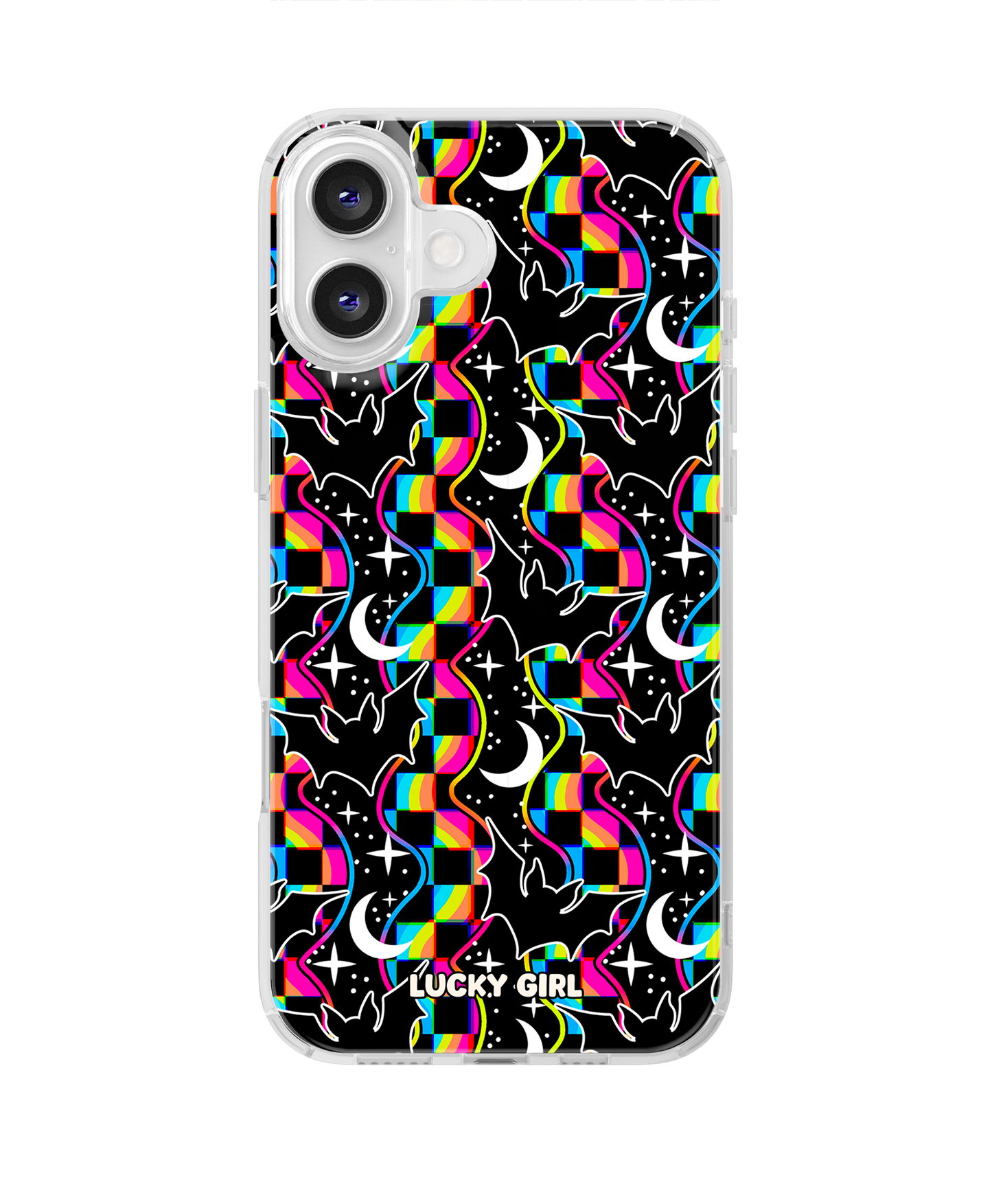 Cosmic Bats Clear Case Insert iPhone 16 Plus