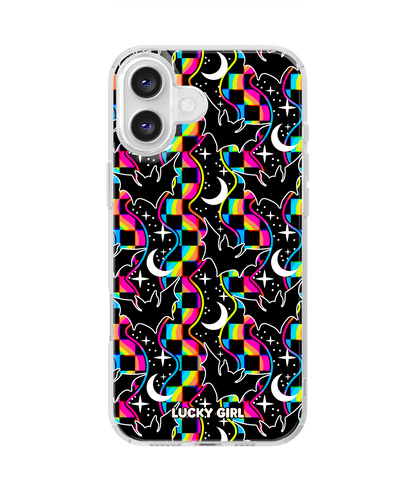 Cosmic Bats Clear Case Insert iPhone 16 Plus